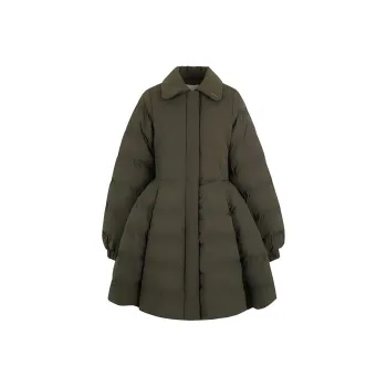 Selkie Collection FW24 Puffer Jacket Women's Olive Green