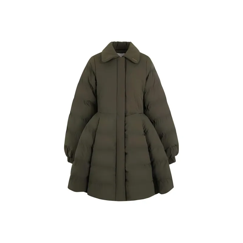 Selkie Collection FW24 Puffer Jacket Women's Olive Green-0
