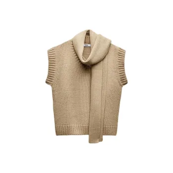 ZARA Vests Women's Beige