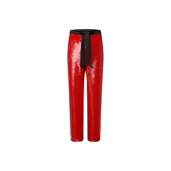 LOUIS VUITTON FW24 Casual Pants Women's Red