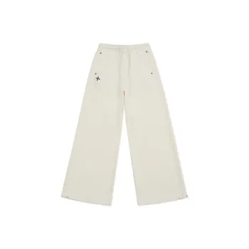 SMFK Casual Pants Unisex Milk White