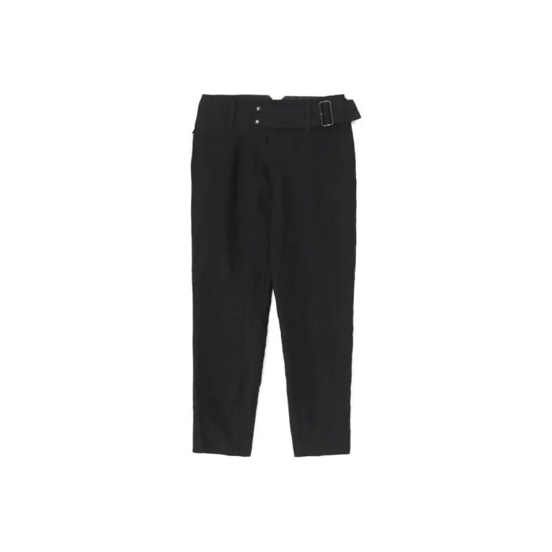Yohji Yamamoto Belted Straight-leg Trousers-0