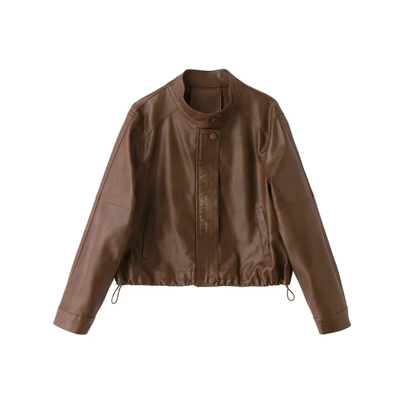 Yi Mengyuan Leather Jacket Women's-0