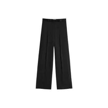 TOTEME Cuff Slit Straight Leg Trousers