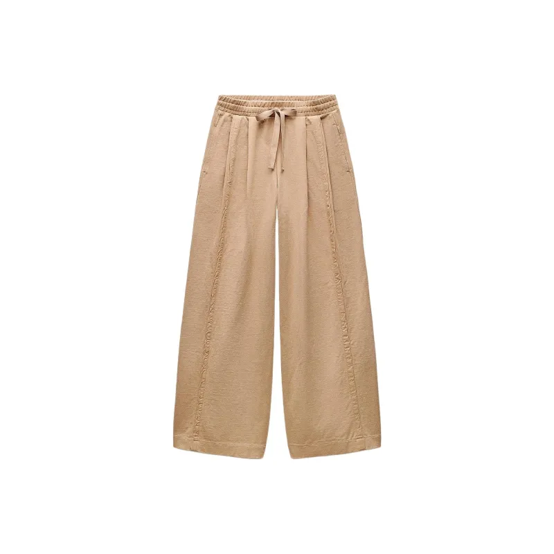 ZARA Casual Pants Women's Red Brown-0