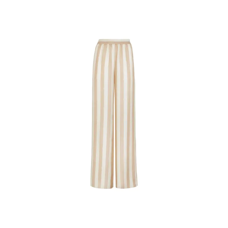FENDI Pequin stripe Silk Palazzo Pants-0