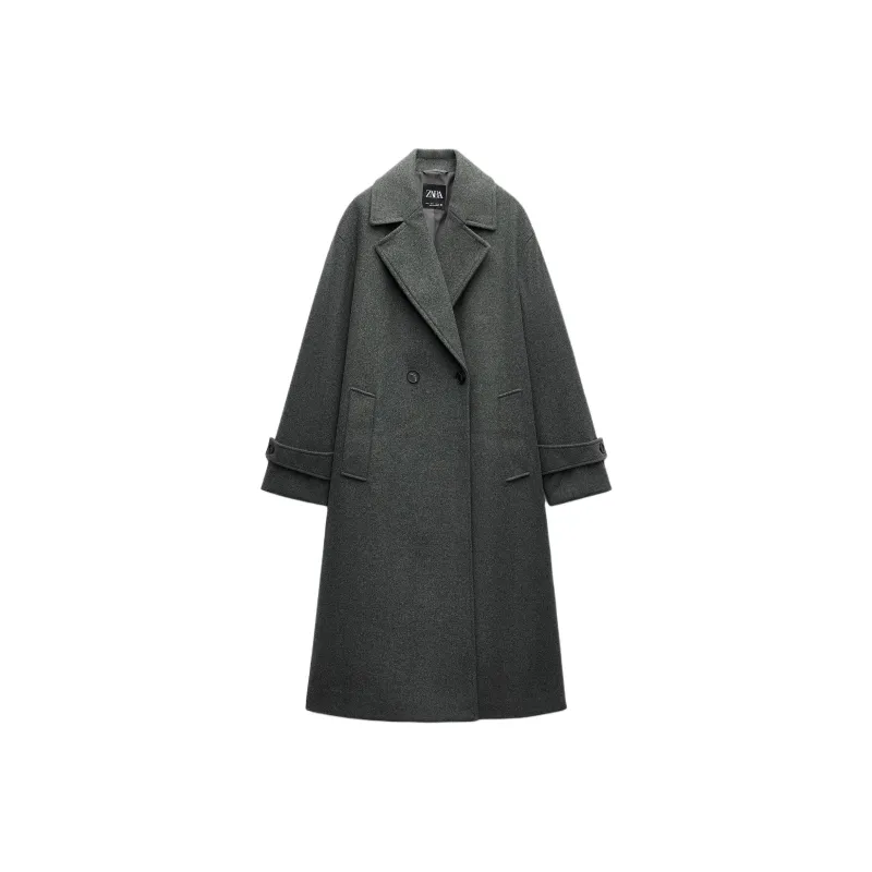 ZARA Coats Women's Gray-0