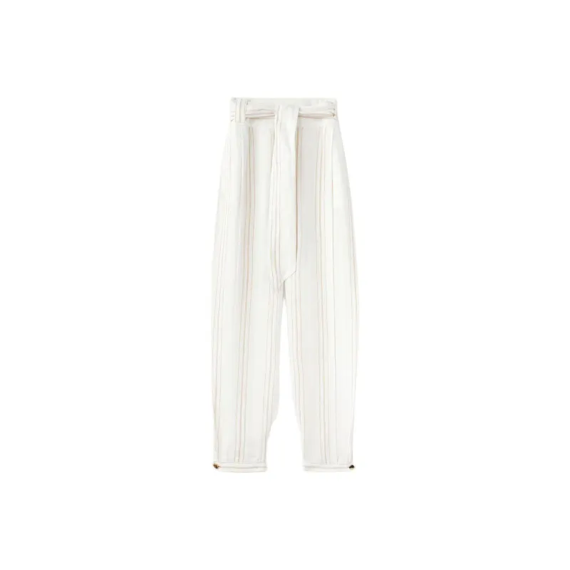 Loro Piana SS24 Casual Pants Women's Ginseng Light Yellow-0