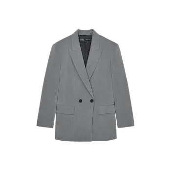ZARA Business Suit Women's Zebra Print Gray