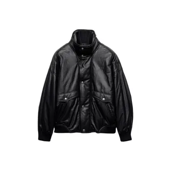 PRADA Leather Jacket Women's Black