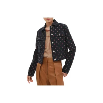 HERMES Denim Jacket Women's Blue