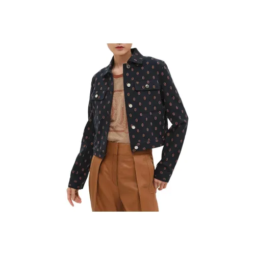 HERMES Denim Jacket Women's Blue