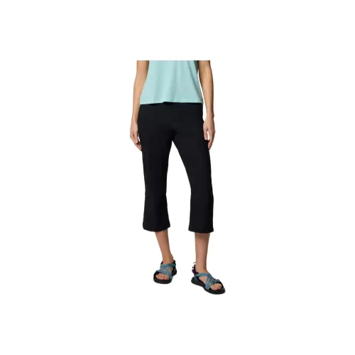 Columbia Leslie Falls Capris Omni-Shade Omni-Shield Release Casual Pants Women's Black