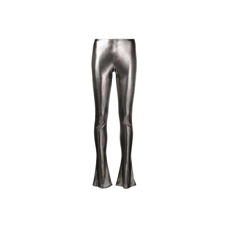 Blumarine Laminated finish High waisted Trousers-0