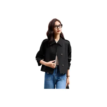 Yi Mengyuan Cropped Trench Coat Women's