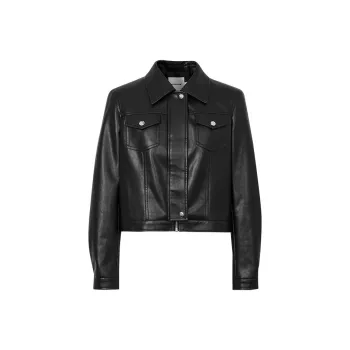 Hopeshow Leather Jacket Women's Black