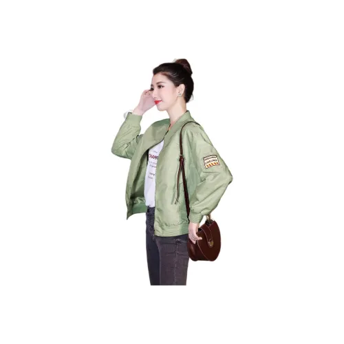 Mo Han Yi Mei Baseball Jacket Women's Pea Green
