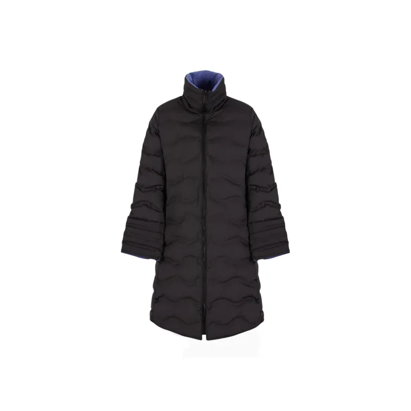 EMPORIO ARMANI Water repellent Reversible Three quarter Length Jacket In Wavy Quilted Nylon-0