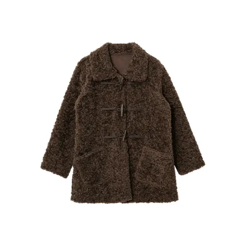 SUNSUNTOWN Velvet Jackets Women's Brown
