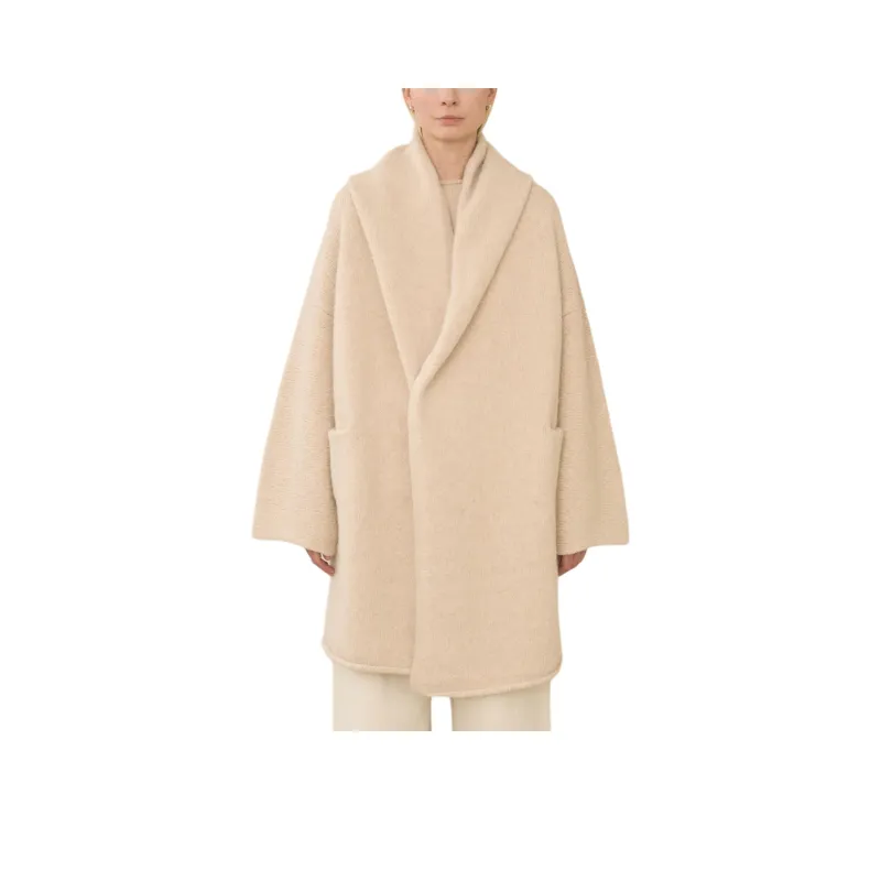 Lauren Manoogian CAPOTE COAT Coats Women's ALABASTER/Snowflake Gypsum-0