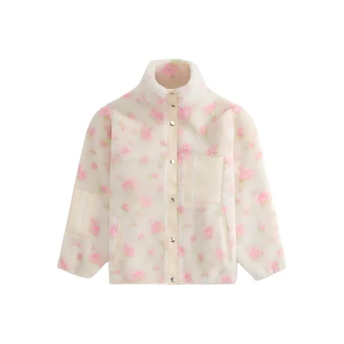 KITH Sandy Liang Velvet-feel Coat Women's Pink