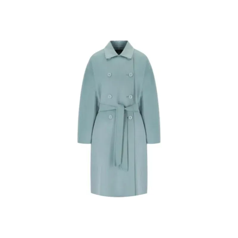 WEEKEND MaxMara Max Mara Weekend Avenue Blue Belted Coat-0