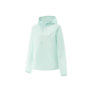 LiNing Fitness Collection Comprehensive Training Collection Trench Coat Women's Light Ice Blue
