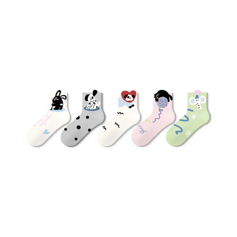 JKN Mid Calf Socks Women's 5 Pack-4