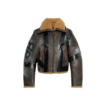 Balenciaga Zip Up Distressed Jacket