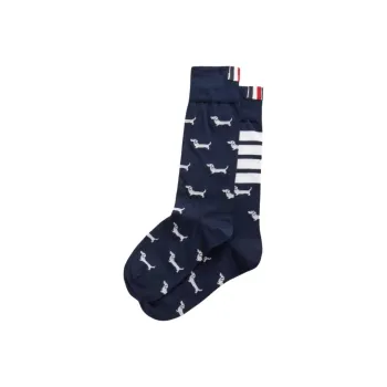 THOM BROWNE· Mid Calf Socks Women's 1 Pack Marine Blue
