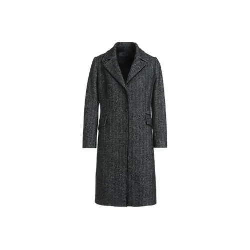 QIAOWANNI Coats Women's Black Gray Human Skin Texture