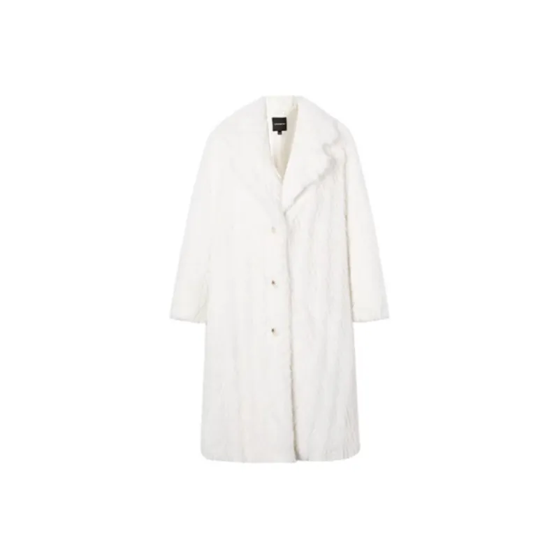 LA CRAWFISH Velvet feel Coat Women's White-0
