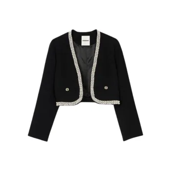 Sandro Cropped Tweed Jacket
