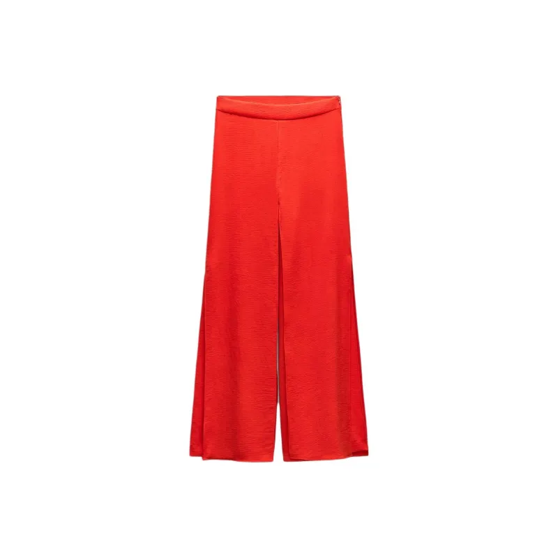ZARA Casual Pants Women's Dark Red-0
