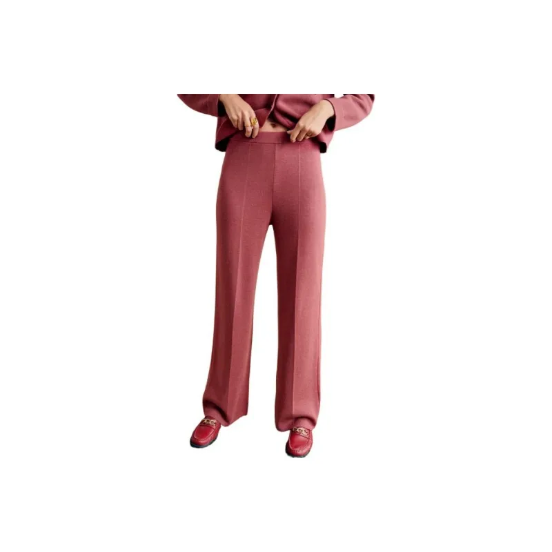 Sézane Casual Pants Women's Rose Red-0