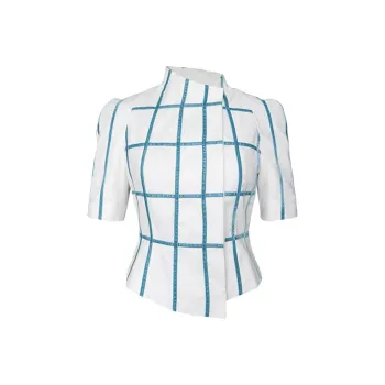 SIQIZ Cropped Coats Women's White