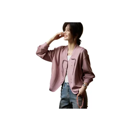 XWI Baseball Jacket Women's Cameo Brown Smoke Pink