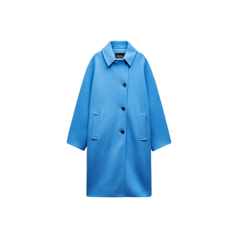 ZARA ZW Series Coats Women's Sky Blue-0