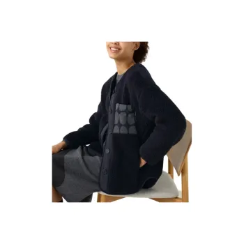 Marimekko X UNIQLO Marimekko Co brand Velvet Jackets Women's Dark Gray