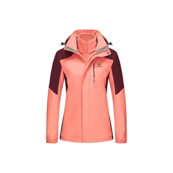 Tectop Waterproof And Windproof To Keep Warm Windbreaker Jacket Women's Dusty Pink