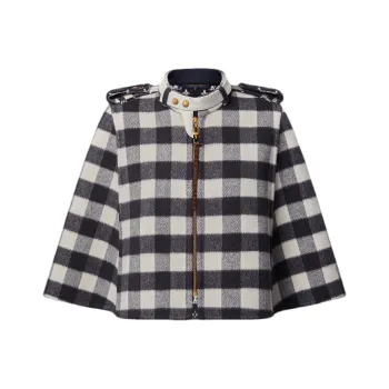 LOUIS VUITTON Double Face Check Cape