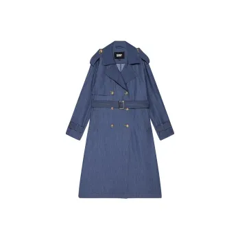 DKNY SS24 Trench Coat Women's Medium Denim Blue