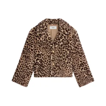 CELINE Egg shaped Peacoat In Fur effect Wool
