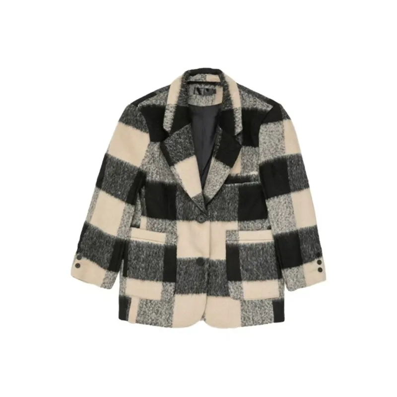 JOSR Velvet feel Coat Women's Plaid-0