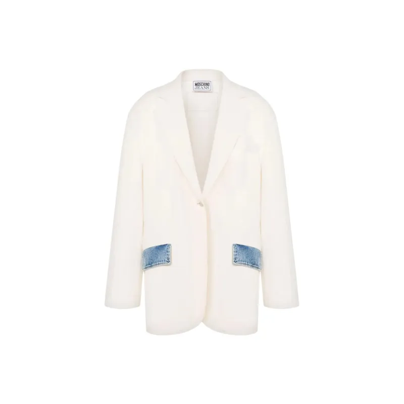 MOSCHINO Jeans Single breasted Blazer-0