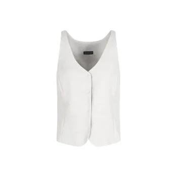 EMPORIO ARMANI Fluid Canneté V neck Waistcoat