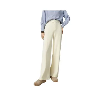 Late White Casual Pants Women's