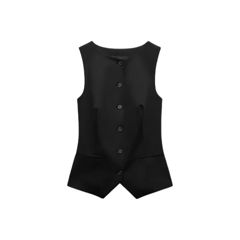 ZARA Vests Women's Black-0