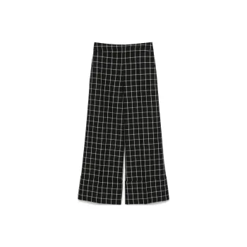 Valentino Checked Wide Leg Trousers