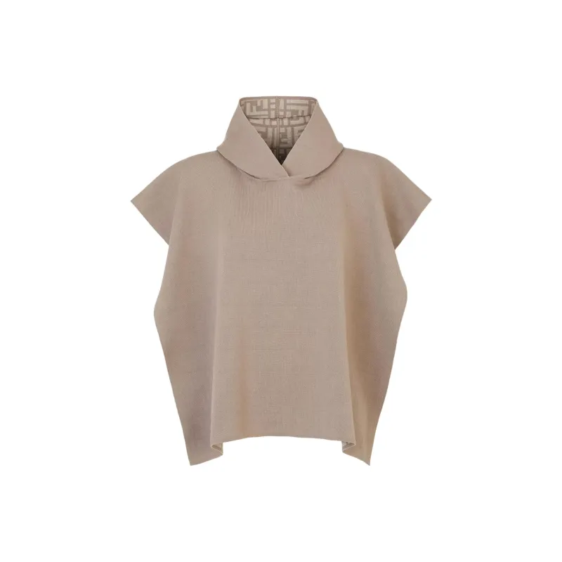 FENDI Hooded Stretch Poncho-0